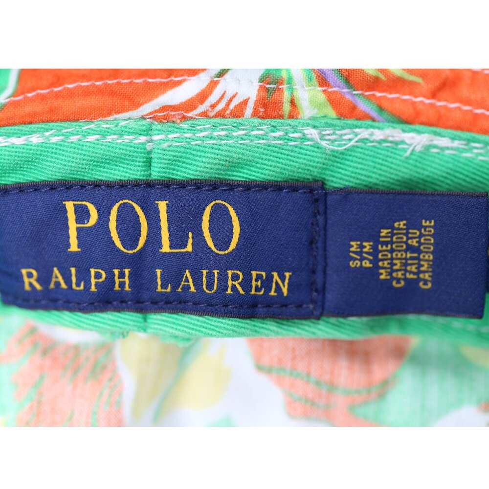 NWT Polo Ralph Laure Men Beachside Bucket Hat Tropical Edition Green Floral S/M - Picture 3 of 4